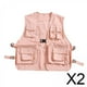 thumbnail image 1 of 2 Chalecos Utilitarios Con Hebilla Frontal, Chaleco Cargo Para Hombres, Mujeres, Adultos, Actividades Al Aire Libre, L, Rosa, 1 of 8