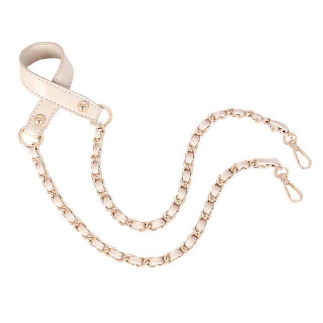 Correa de cadena para bolso, correa de cadena plana de cuero, cadenas para bolso, asas para bolso, correa de repuesto para hombro y cuerpo cruzado
