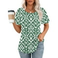 thumbnail image 2 of Raeneomay Casual Tops Oversized T Shirts Fashionable Women's Casual Short Sleeved Loose Round Neck Printed Top, 2 of 5