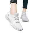 thumbnail image 2 of Luxtrada Women's Walking Shoes Cushion Running Tennis Shoes Non-Slip Comfortable Breathable Workout Gym Sports Athletic Fashion Sneakers (White,US 11-12), 2 of 7