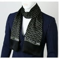 thumbnail image 4 of Men's 100 Silk Neck Scarf Double Layers Fashion Scarves Neckerchief Formal Casual Business, 4 of 5