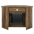 Walker Edison Rustic Oak Corner Fireplace TV Stand for TVs up to 50