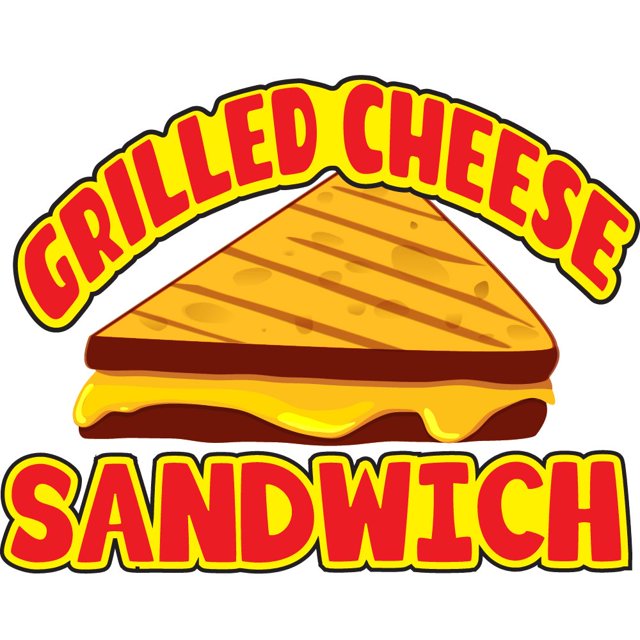 Grilled Cheese Sandwich 16" Concession Decal Sign cart Trailer Stand Sticker Equipment