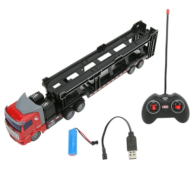 Camión grande de ciudad con control remoto, modelo de juguete de camión para niños, transportador de control remoto, camión de simulación, juguetes para camiones, diseño de clase mundial