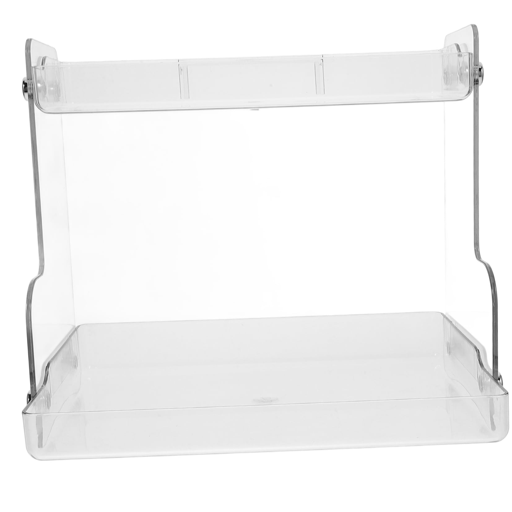 WHAMVOX Large Transparent Vanity Top Organizer Shelf for Bathroom Countertop Storage and Organization