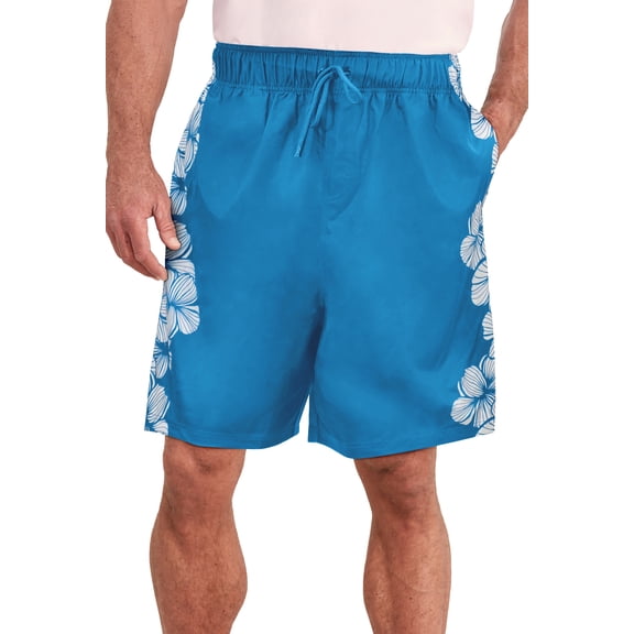 KingSize Men's Big & Tall Basic 8" 4-Way Flex Swim Trunk
