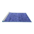 thumbnail image 2 of Ahgly Company Machine Washable Indoor Square Oriental Blue Industrial Area Rugs, 6' Square, 2 of 4