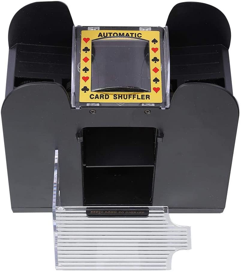 HUACA Card Shuffler, 6 Deck BatteryOperated Automatic Shuffler for