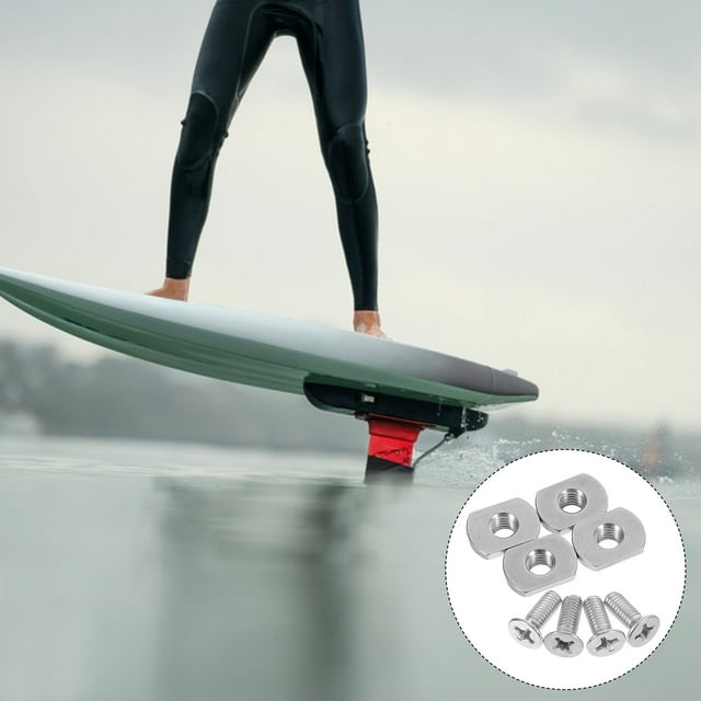 TEHAUX Stainless Steel T Bolt Track Adapter Kit with Wing Bolts Washers for Kayak Rudder Stability