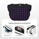 thumbnail image 5 of Fotbe Purple Black Plaid Cangurera Cuadrada con Estampado de Doble Capa, Bolsa de Cintura Ajustable Mini para Hombres y Mujeres, 5 of 9