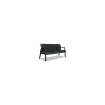 Alera ALERL2319M Reception Lounge WL Series 65.13 in. x 26.13 in. x 33 in. 3-Seat Sofa - Black