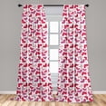 thumbnail image 5 of Ambesonne Valentines Curtains, Affection, Pair of 28"x95", Pink Ruby Dried Rose, 5 of 5