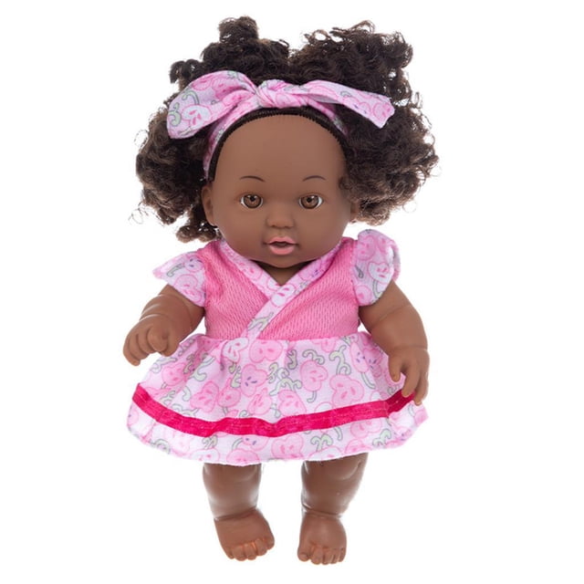 Muñeca Reborn de niña Hugo con cuerpo suave de 7,87 pulgadas floral rosa