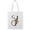 White, variant on Smartprints Letter I Flower Bouquet Tote Bag - , Small