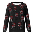 thumbnail image 4 of toraway Chandails en Molleton pour Femmes avec Capuche Imprimé Joyeux Noël Col Rond Chandail Décontracté Manches Longues Blouse Ample L, 4 of 4