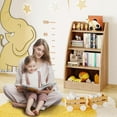 thumbnail image 2 of Bookshelf,4 Tier  Book Shelf for  Rooms,Wood Children Bookcase, Storage Books Rack,Toddler Bookshelf, Book and Toy Organizer,Books Display Shelf for Bedroom, Playroom, Nursery, 2 of 14