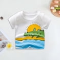 thumbnail image 2 of YDFCWXW Kids Summer Crew Neck Short Sleeve Graphic T-Shirt for Toddler Boys 18 Months-12 Years (Sky Blue, 9-10 Years), 2 of 4