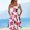 Red, variant on Women's Casual Tennis Dress Elegant Floral A-Line Beach Dress for Summer Sleeveless Crew Neck Black XXL
