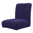thumbnail image 2 of Cubierta de comedor con respaldo bajo corto Jacquard Cubierta de taburete de mostrador elástico - Azul Baoblaze Cubiertas cortas para sillas traseras, 2 of 8
