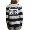 thumbnail image 2 of Men's Polo Ralph Lauren  Navy/Heather Gray New York Yankees Long Sleeve Rugby Polo, 2 of 3