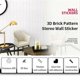 thumbnail image 3 of 20Pcs 3D Wall Stickers Brick Self Adhesive Wallpaper Panels Home Decor Sticker,35x35cm,E, 3 of 5