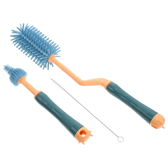 EXHUMKY Portable Baby Bottle Brush Set for Household Cleaning, Soft Bristles, Easy to Use, 1 Set