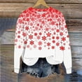 thumbnail image 4 of Lorytime Crew Neck Sweatshirts Wome Christmas Snowflakes Print Shirt Long Sleeve Pullover Loose Tops for Holiday, 4 of 6