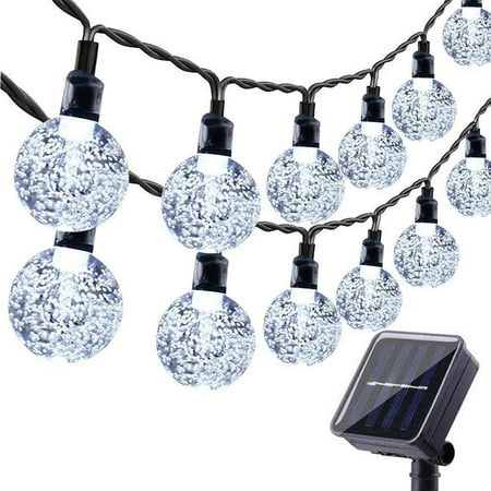 Toodour Solar String Lights Outdoor, 35.6ft 60 LED Globe String Lights, Waterproof 8 Modes Solar Powered Patio Lights for Garden, Porch, Wedding Decorations (White)