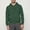 Green, variant on Men Casual Hooded Cardigan Sweatshirt Zipper Pocket Coat
