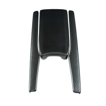 Car Central Armrest Box Panel Cover Trim Fit For Honda Civic 2016 2017 2018 2019 2020 2021 Carbon Fiber Look Auto Interior Molding Accessories