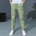 thumbnail image 5 of NOLDARES Boys Sweatpants - Active Boys Joggers Athletic Pants with Pockets & Drawstring Waistband(Light Green,8-9 Years), 5 of 8