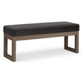 thumbnail image 1 of Pemberly Row 44" Large Ottoman Bench in Tanners Brown Faux Leather, 1 of 8