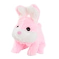 thumbnail image 2 of eléctrico de peluche, juguete realista de conejo, recuerdo de fiesta para niños y niñas, creativo, lindo regalo de cumpleaños, animal de Rosa, 2 of 10