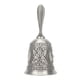 thumbnail image 1 of Campana de mano vintage tallada en flor aleación de zinc anillo de mano campana para bar boda escuela plata, 1 of 8