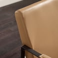 thumbnail image 3 of Art Leon Mid Century Accent Chairs Leather Metal Lounge Chair for Living Room,Khaki, 3 of 6