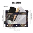 thumbnail image 3 of ALAZA 2 Pack Pencil Pouch Checkered Grid-b1 Pencil Case for 3 Ring Binder Clear Window Pencil Bag Organizers, 3 of 6