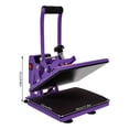 thumbnail image 2 of Heat Press Machine for T Shirt 4 Tubes Heating Transfer Press for Printing Clothes Purple, 2 of 12