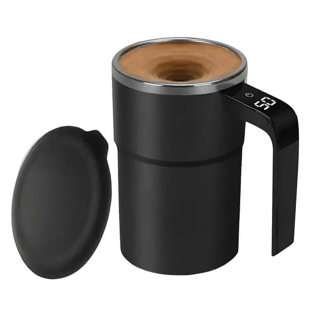 Self Stirring Coffee Mug with Handle Stainless Steel Self Mixing Coffee Cup Present for Friends Family