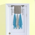 thumbnail image 4 of Towel Door Hanger includes Towel Rack Bar, 5 Towel Hooks, No Assembly Required, 17 Inches Wide, 2 Inch Over the Door Hook Space, Bronze, 4 of 7