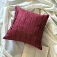 thumbnail image 3 of The HomeCentric Pillow Cover, Decorative Pillow Covers Pack of 2, 12x12 inch (30x30 cm) Purple, Suede Throw Pillow Covers, Handmade Pillow Covers, Solid Color Pillow Covers, - Deep Burgundy Love Tune, 3 of 11