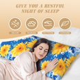 thumbnail image 2 of Yiaed Body Pillow Cover, Ultra Soft Microfiber Pillowcases, Breathable Long Pillow Case, Envelope Closure-Ocean Wave Sunflower (20x54 inch)（Pillow core not included）, 2 of 5