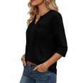 thumbnail image 6 of Abomasnow Women's Athletic Shirts 3/4 Length Sleeve V-Neck Tops Dressy Work Office Casual Workout Yoga Shirts, 6 of 8