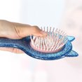 thumbnail image 4 of 1pc Women Cat's Ears Air Cushion Hair Brush for Straight Curly Thin Hair Blue ABS TPR, 4 of 6