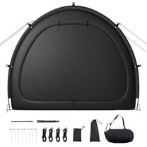 KFFKFF Outdoor Bicycle Shelter, Accommodates 1-2 Bikes, Spacious Bikes Tent with Ventilation Window, Water-Resistant Design Featuring Durable Fiberglass and Double Zippers