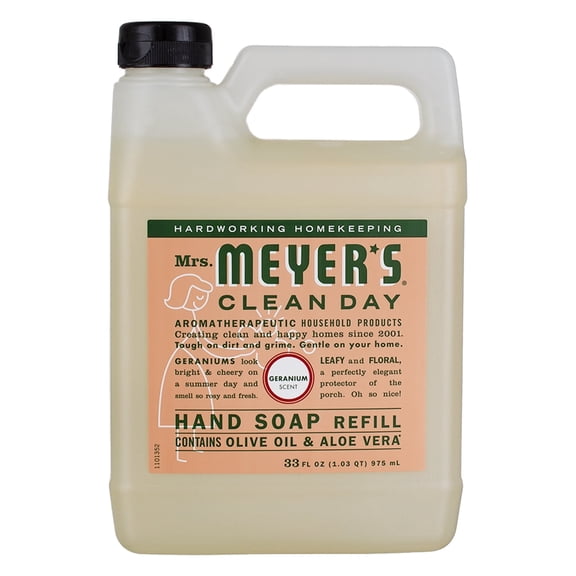 Mrs. Meyer's Clean Day Hand Soap Liquid, Geranium, 33 fl oz