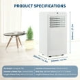 thumbnail image 2 of 8000 BTU Portable Air Conditioner – 3-in-1 AC Unit with Cooling, Fan & Dehumidifier, 24-Hour Timer, Remote Control, Window Kit Included, Quiet Compact Design for Rooms up to 350 Sq Ft, 2 of 7