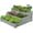 Gray, variant on Beran7 3 Tier 47 x 47 x 22in Raised Garden Bed Horticulture Outdoor Elevated Flower Box Tiered Garden Bed Wooden Vegetables Growing Planter for Backyard/Patio/Gardener