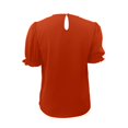 thumbnail image 6 of Stichou Women's Short Puff Sleeve Sweaters Knit Tops Trendy Crewneck Striped T Shirts Casual 2026 Summer Blouses Watermelon Red S, 6 of 6