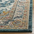 thumbnail image 4 of SAFAVIEH Phoenix Christopher Floral Area Rug, Ivory/Blue, 5' x 5' Square, 4 of 6