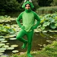 thumbnail image 4 of Men's Jumpsuits Newly Cute Frog Full Body Hooded Onesie Party Dress Up Outfit, 4 of 5